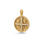 Byzantine Konstantinato Coin Pendant - 9K Gold