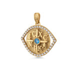 Evil Eye Konstantinato Pendant – 9K Gold