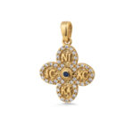 Byzantine Cross Pendant with Zircon