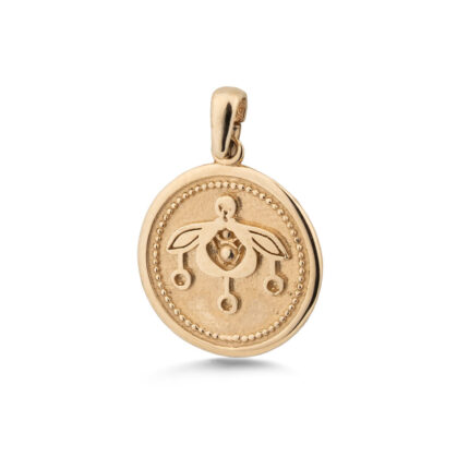 Gold Bee Pendant in 14K Gold