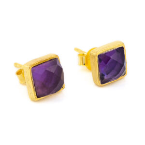 Amethyst Stud Earrings