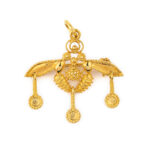 14k Gold Minoan Bees Pendant