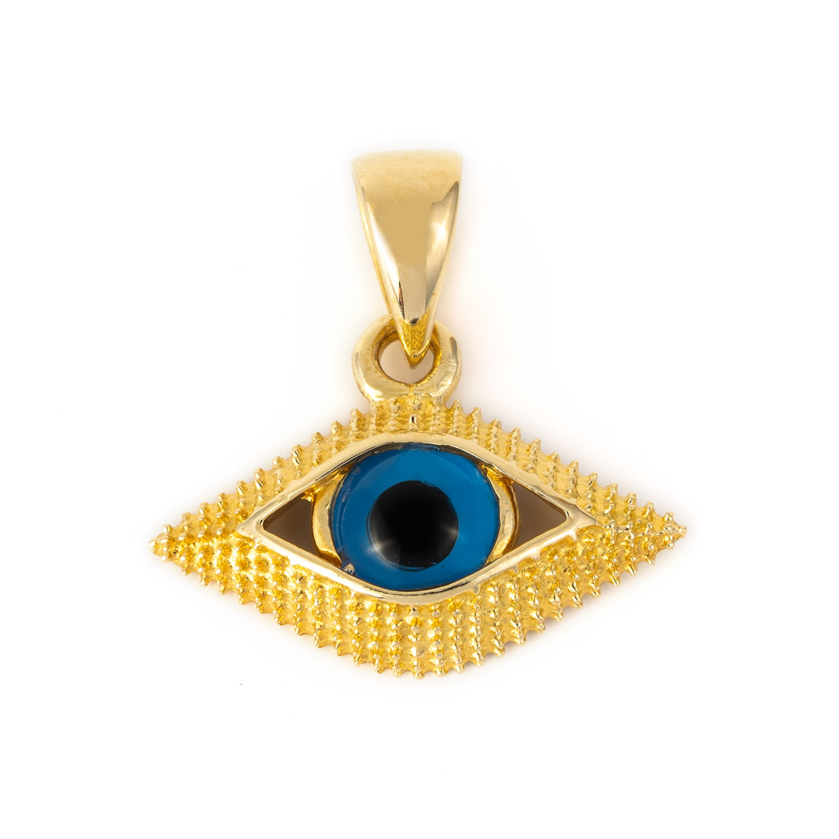 14K Gold Evil Eye Pendant - GREEK ROOTS Jewelry