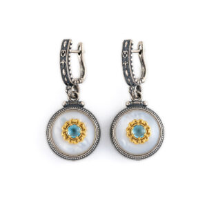 Sterling Silver Blue Topaz Dangle Earrings
