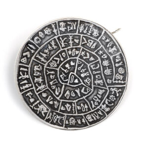 Minoan Phaistos Disc brooch
