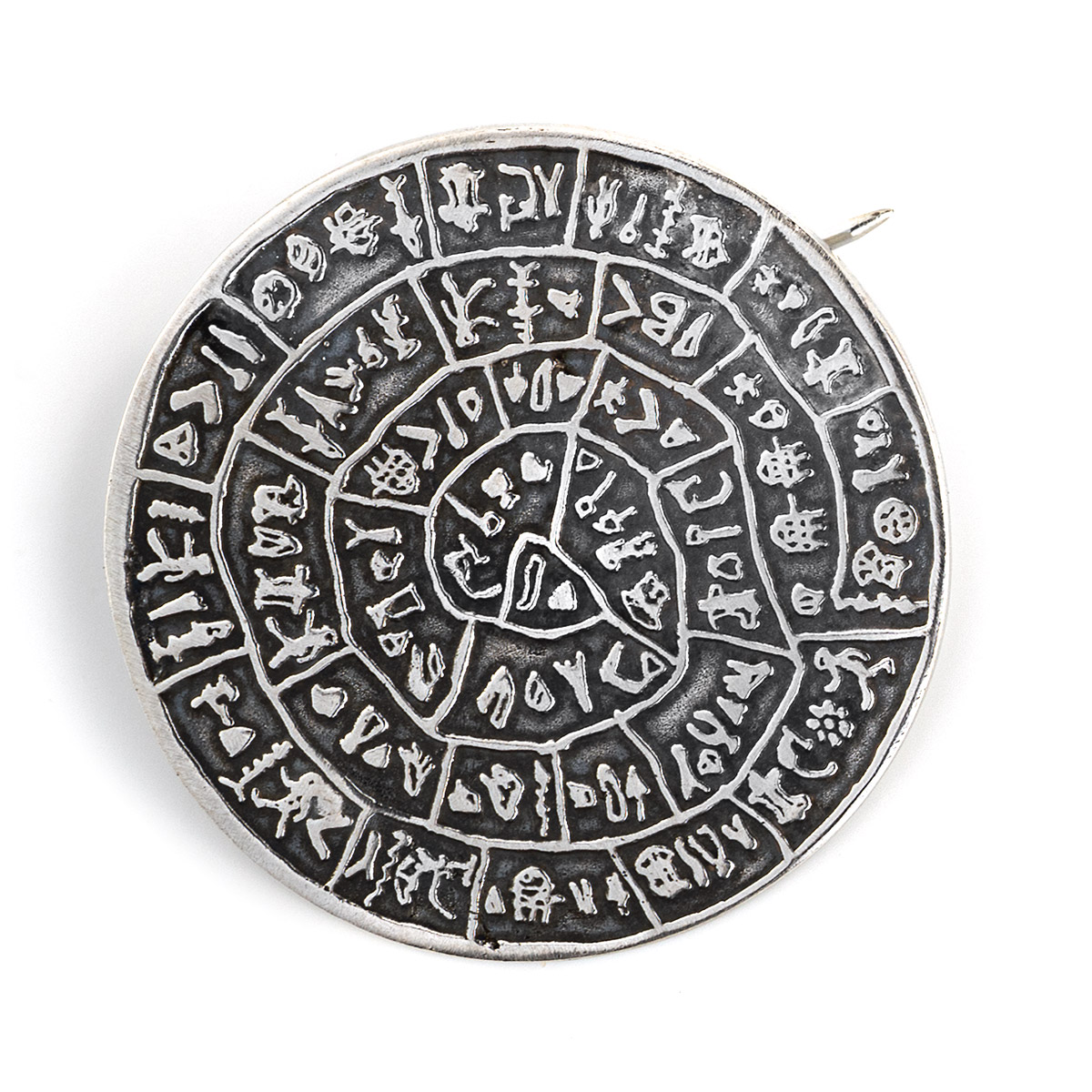 Minoan Phaistos Disc brooch
