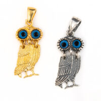Wisdom Owl Ring – 925 Sterling Silver and Gold Plated - GREEK ROOTS