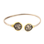 Goddess Athena Coin Hinge Bracelet