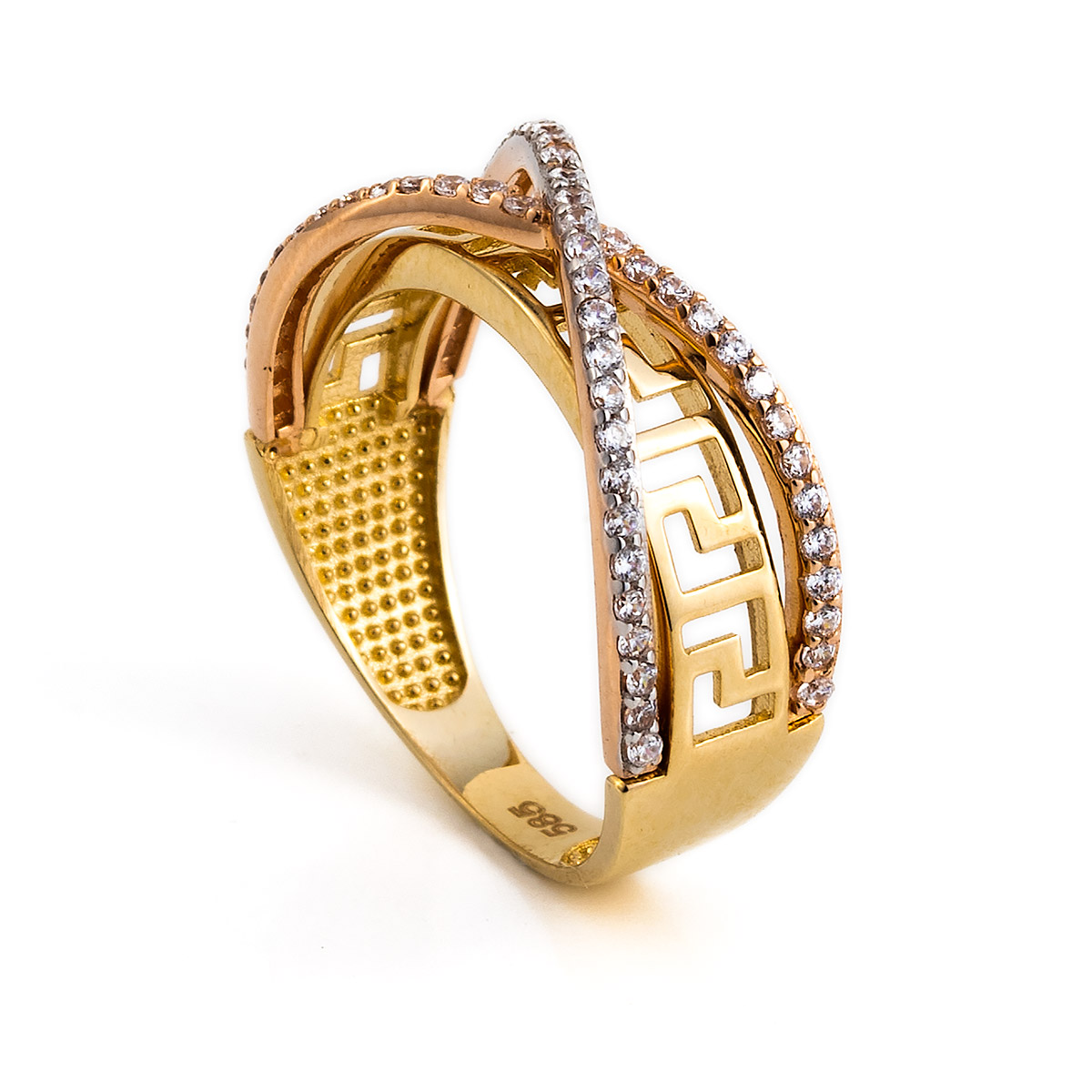 Gold Meander ring - GREEK ROOTS Greek key jewellery